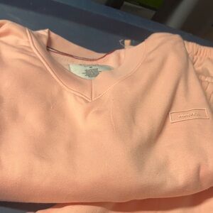 Hunter Peachy Pink Sweatshirt and Sweatpants Set with Logo